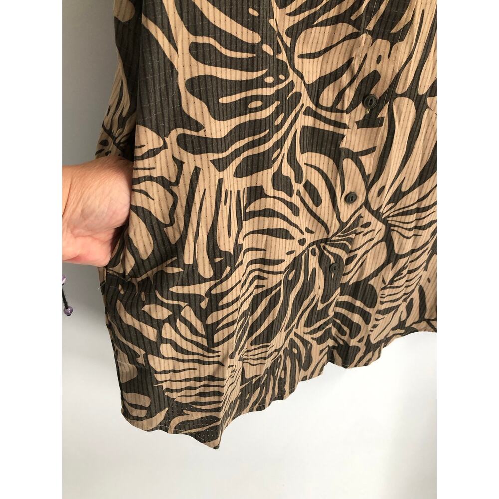 Roark Bless Up Dress in Khaki Leaf Print Breathable Outdoor Vacation Small NEW - Picture 7 of 12